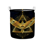 Raven Masonic Eye Print Collapsible Laundry Basket