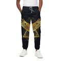 Raven Masonic Eye Print Cotton Sweatpants