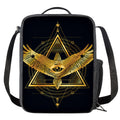 Raven Masonic Eye Print Crossbody Lunch Bag