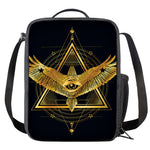 Raven Masonic Eye Print Crossbody Lunch Bag