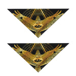 Raven Masonic Eye Print Dog Bandana