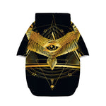 Raven Masonic Eye Print Dog Zip Up Hoodie