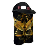 Raven Masonic Eye Print Double Neoprene Wine Tote