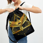 Raven Masonic Eye Print Drawstring Backpack