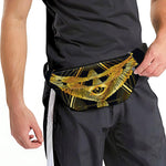 Raven Masonic Eye Print Fanny Pack