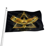 Raven Masonic Eye Print Flag