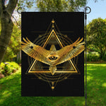 Raven Masonic Eye Print Garden Flag