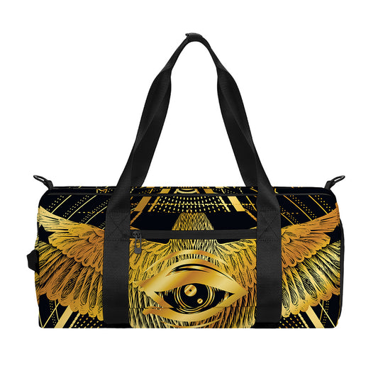 Raven Masonic Eye Print Gym Bag