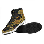 Raven Masonic Eye Print High Top Leather Sneakers
