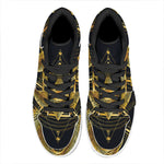 Raven Masonic Eye Print High Top Leather Sneakers