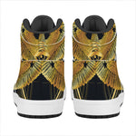 Raven Masonic Eye Print High Top Leather Sneakers