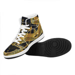 Raven Masonic Eye Print High Top Leather Sneakers