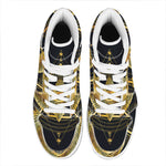 Raven Masonic Eye Print High Top Leather Sneakers