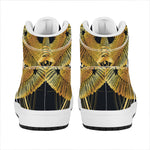 Raven Masonic Eye Print High Top Leather Sneakers