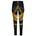 Raven Masonic Eye Print High-Waisted Pocket Leggings