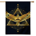 Raven Masonic Eye Print House Flag