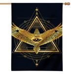 Raven Masonic Eye Print House Flag