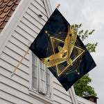 Raven Masonic Eye Print House Flag