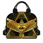 Raven Masonic Eye Print Insulated Lunch Bag