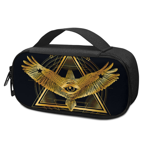 Raven Masonic Eye Print Insulin Cooler Travel Case