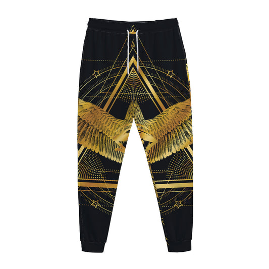 Raven Masonic Eye Print Jogger Pants