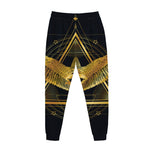 Raven Masonic Eye Print Jogger Pants