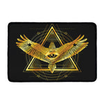 Raven Masonic Eye Print Kitchen Mat