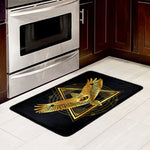 Raven Masonic Eye Print Kitchen Mat