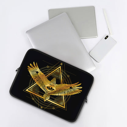 Raven Masonic Eye Print Laptop Sleeve
