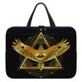 Raven Masonic Eye Print Laptop Sleeve With Handle