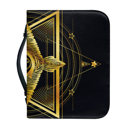 Raven Masonic Eye Print Leather Bible Cover