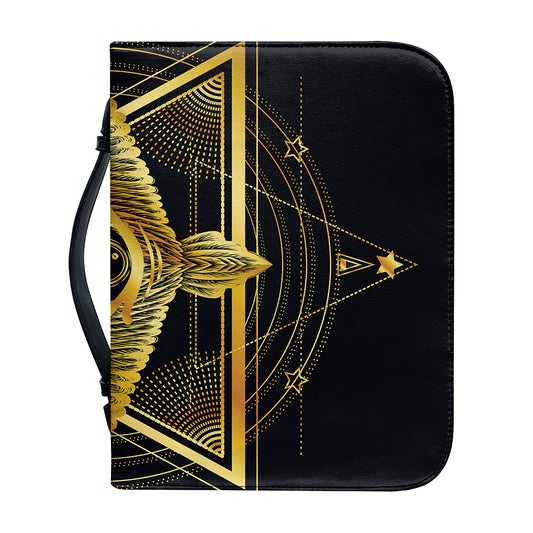 Raven Masonic Eye Print Leather Bible Cover