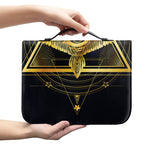Raven Masonic Eye Print Leather Bible Cover