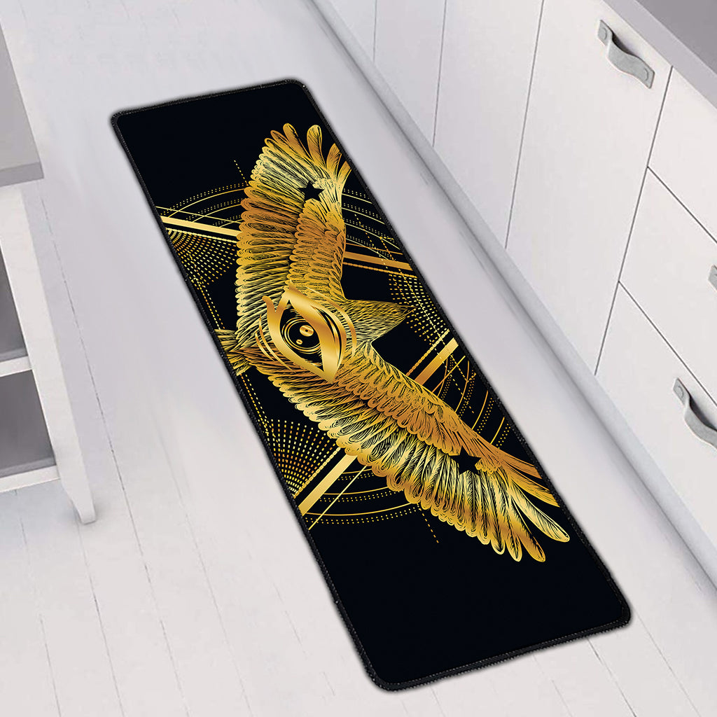 Raven Masonic Eye Print Long Kitchen Mat