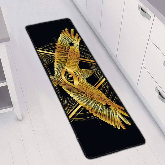 Raven Masonic Eye Print Long Kitchen Mat