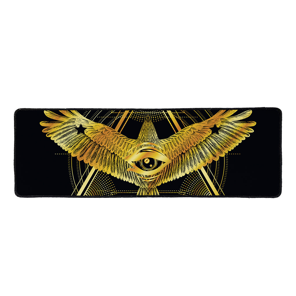 Raven Masonic Eye Print Long Kitchen Mat