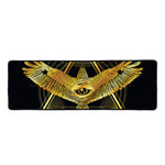 Raven Masonic Eye Print Long Kitchen Mat