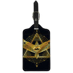 Raven Masonic Eye Print Luggage Tag