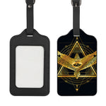 Raven Masonic Eye Print Luggage Tag
