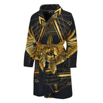 Raven Masonic Eye Print Men's Bathrobe