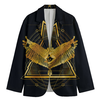 Raven Masonic Eye Print Men's Blazer