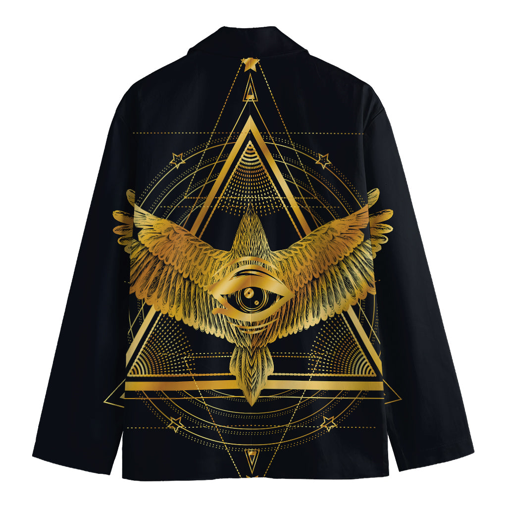 Raven Masonic Eye Print Men's Blazer