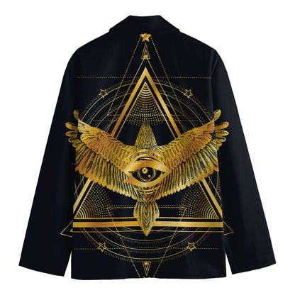 Raven Masonic Eye Print Men's Blazer