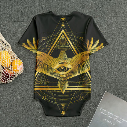 Raven Masonic Eye Print Men's Bodysuit