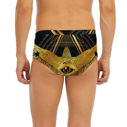 Raven Masonic Eye Print Men's Briefs