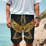 Raven Masonic Eye Print Men's Cargo Shorts