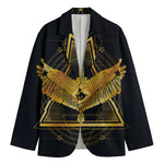 Raven Masonic Eye Print Men's Cotton Blazer