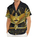 Raven Masonic Eye Print Men's Deep V-Neck Shirt