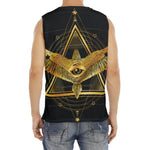 Raven Masonic Eye Print Men's Fitness Tank Top