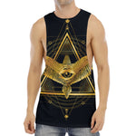 Raven Masonic Eye Print Men's Muscle Tank Top